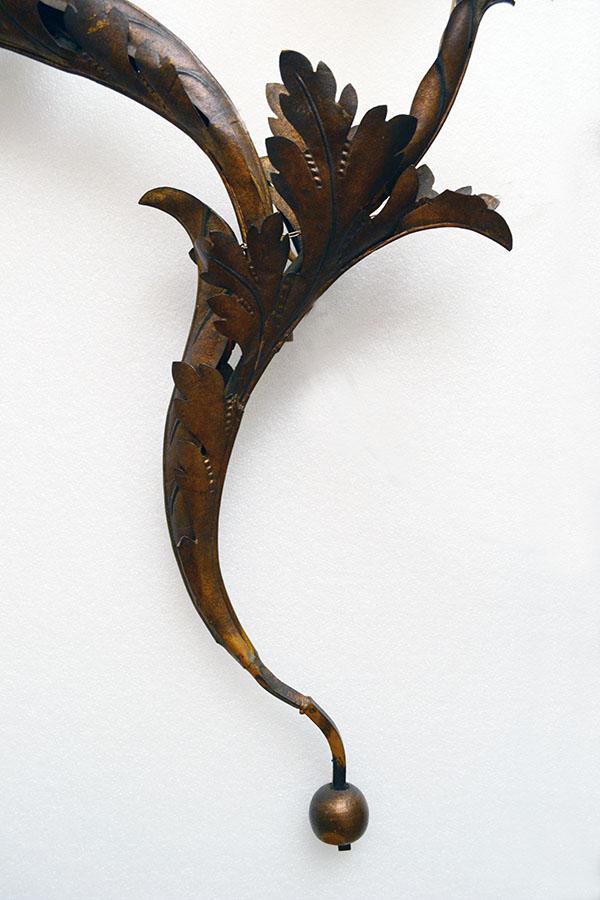 Apply wall floral vintage iron Italy, 1940