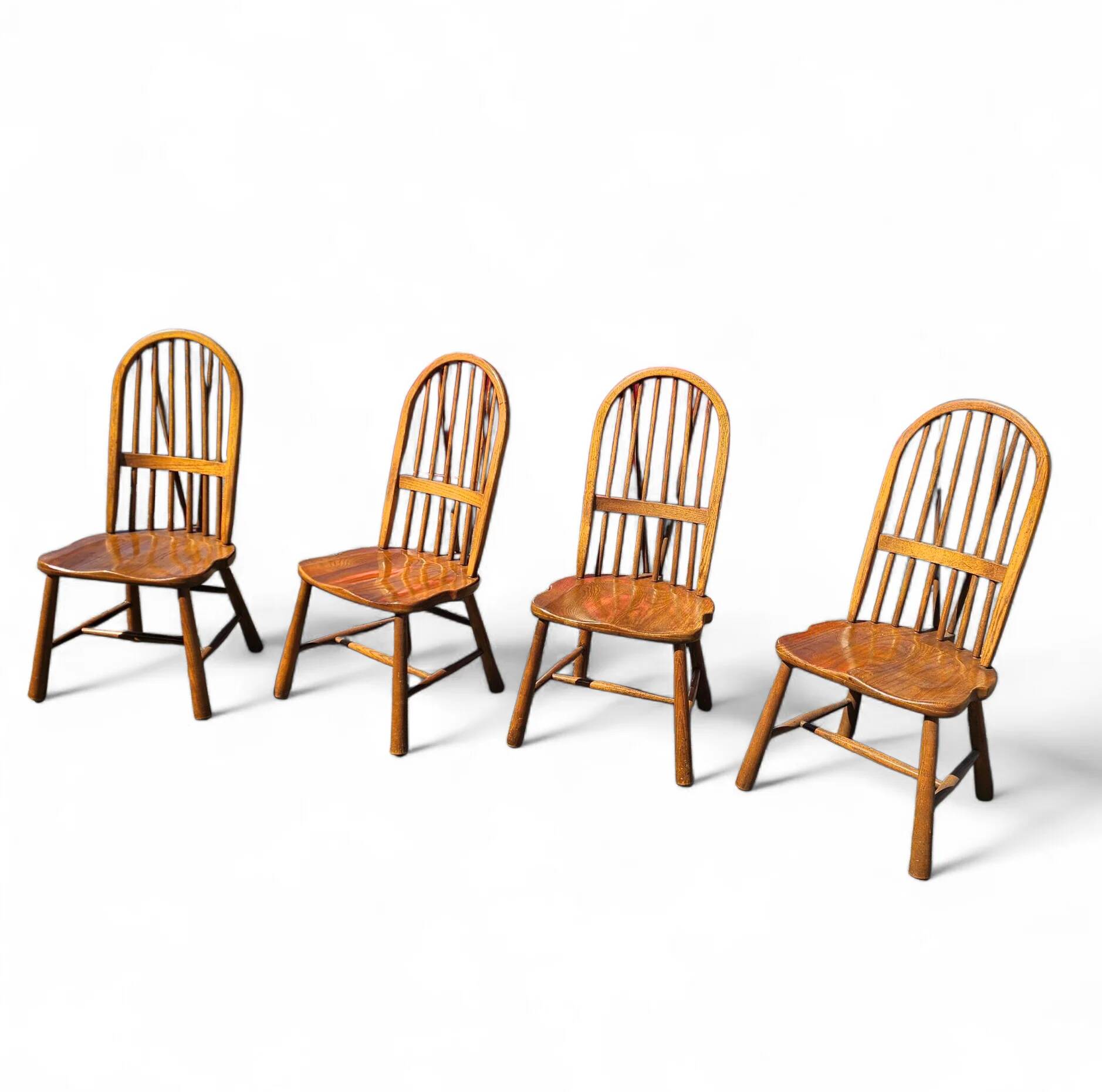 4 x Welsh stick back chairs