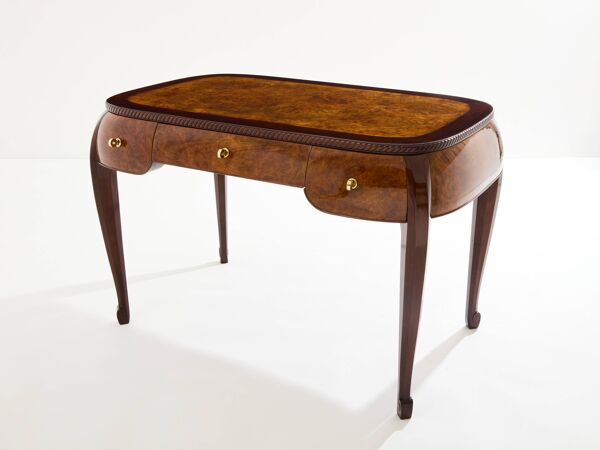 Bureau Süe & Mare loupe d’amboine et palissandre 1921