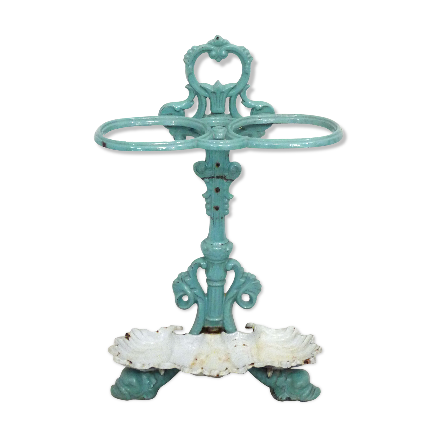 Enamelled cast iron umbrella holder
