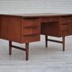 1960s, Danish teak wood desk, drawers.