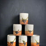 Orangeade service in pottery sandstone of the Colombier