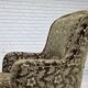 1950s, Danish armchair, green furniture velour, ash wood legs.