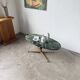 Table basse en marbre vert et laiton par Michel Kin pour Arflex