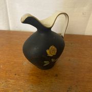 Antique Pitcher ROYAL Porcelain Bavaria Painted Decor + 22K Gold Vintage #C