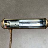 Vintage German brass patinated wall lamp with a gooseneck design by Honsel, 1970s.