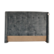 Blue grey velvet bed head