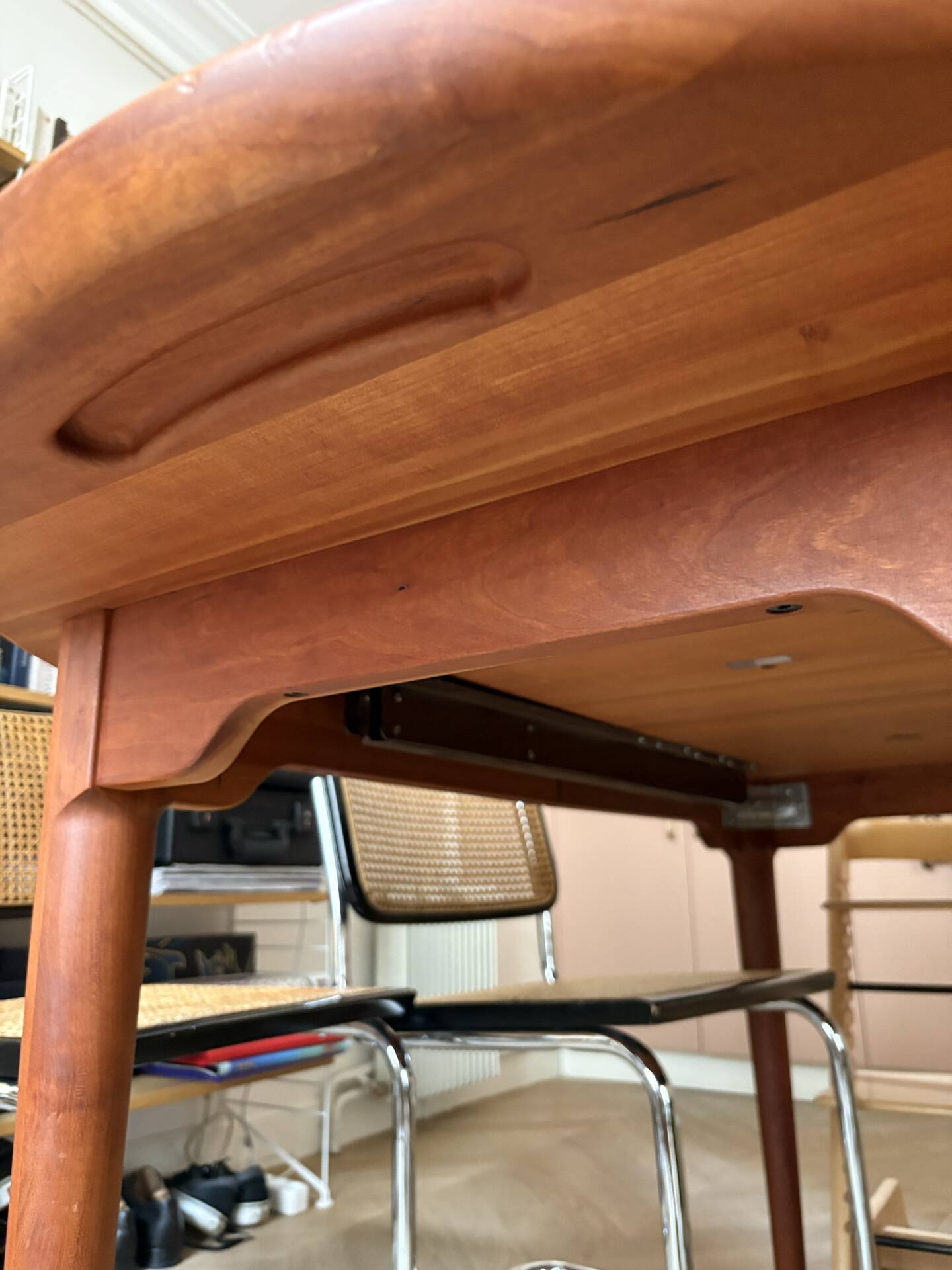 Extendable dining table in cherry wood, Søren Nissen & Ebbe Gehl, Denmark