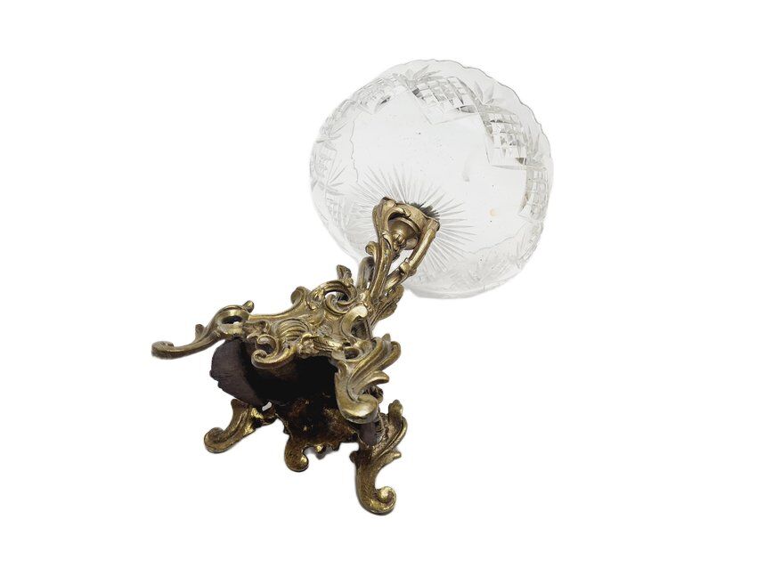 Rococo bronze bowl on stand, France, 1890s