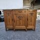 Solid wood carved sideboard with marble top, Art Nouveau style