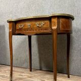 Louis XV style kidney-shaped desk with marquetry on all sides, circa 1850