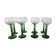 Crystal liqueur glass green foot grape pattern