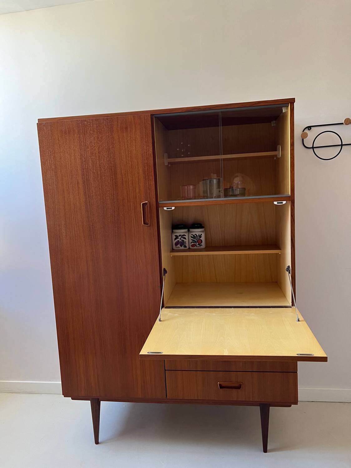 Secretary cabinet from the 60s vintage Scandinavian style