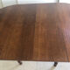Table ronde avec rallonges et 4 chaises dossier cannage Vintage