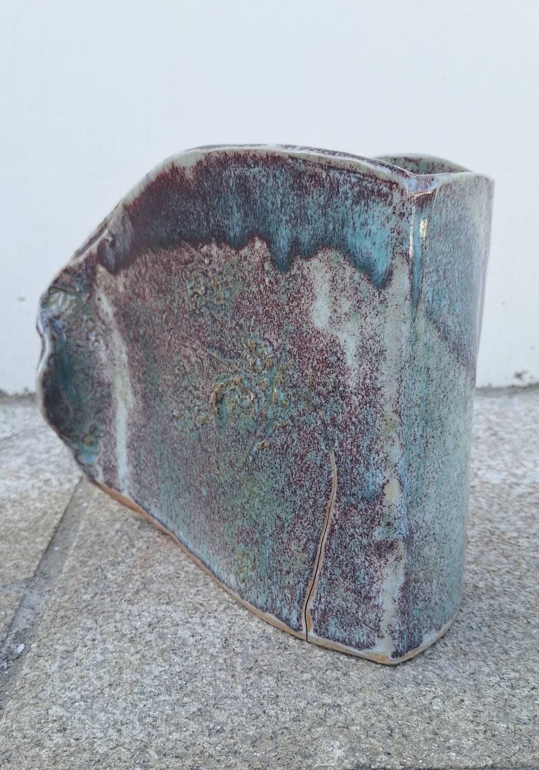 Nadia and Alain Pinel glazed ceramic vase