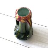 Old vase with two handles delight floral decoration style Art Nouveau Faïenceries Thulin Belgium