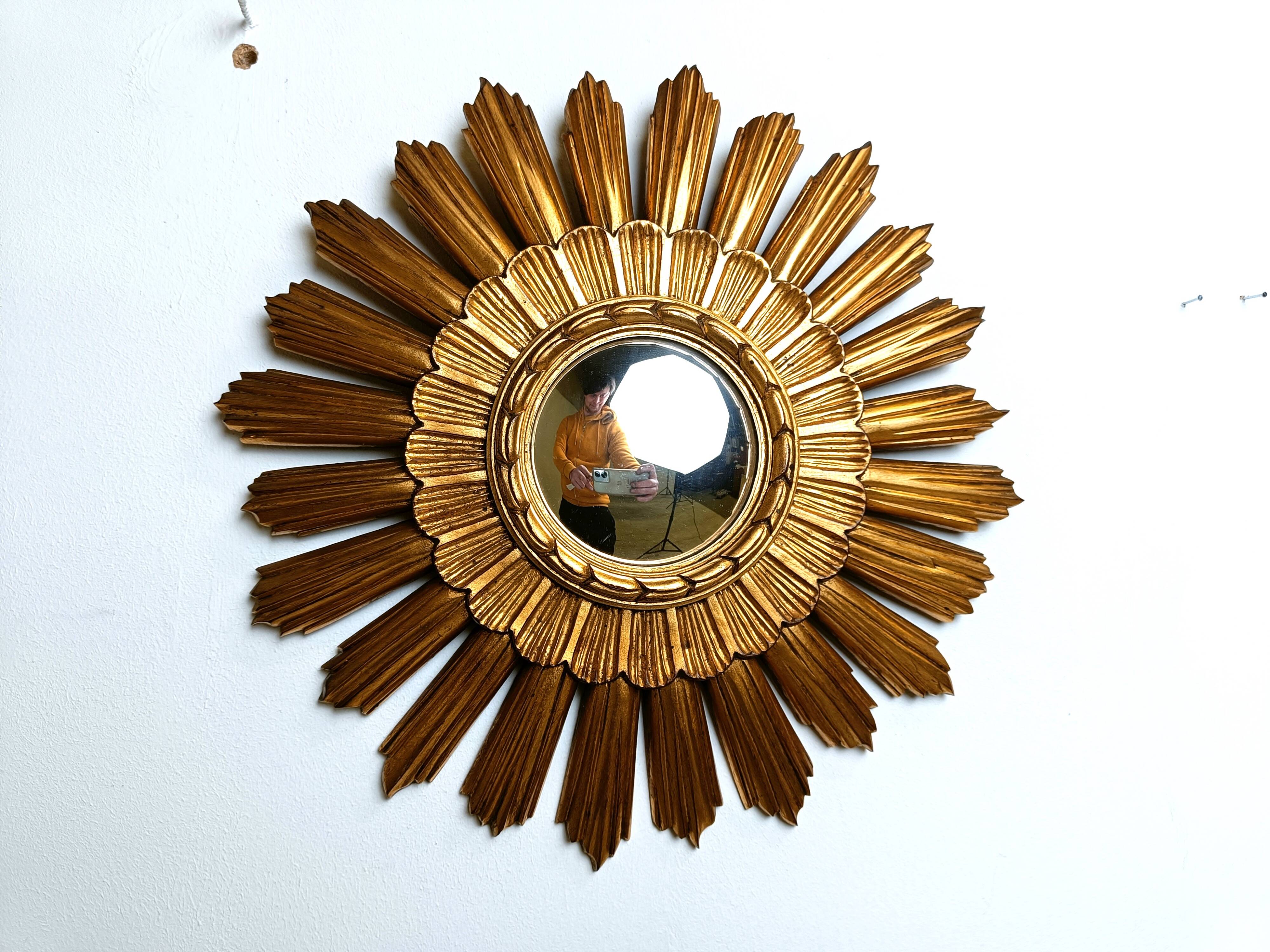 Vintage sunburst mirror, 1960s