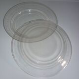 Transparent Duralex hollow plates x2