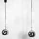 Targetti, set of two chrome sphere pendant lamps from 70s