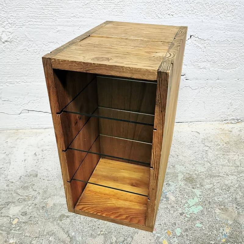 Wooden and glass shelf