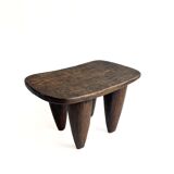 African Senufo Sculptural Stool M in Solid Wood – Organic Design