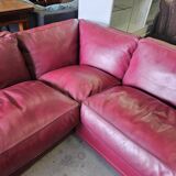 Canapé d'angle modulable Socrates en cuir bordeaux par Poltrona Frau, 1970