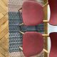 Pair of red skai chairs