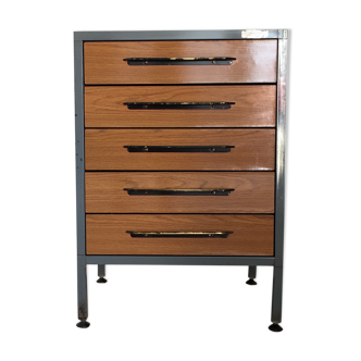 Industrial metal and wood Dresser