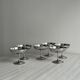 Lot de coupelles sur pied en inox style Letang Remy