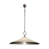 Italian Black and White Light Pendant in Murano Glass