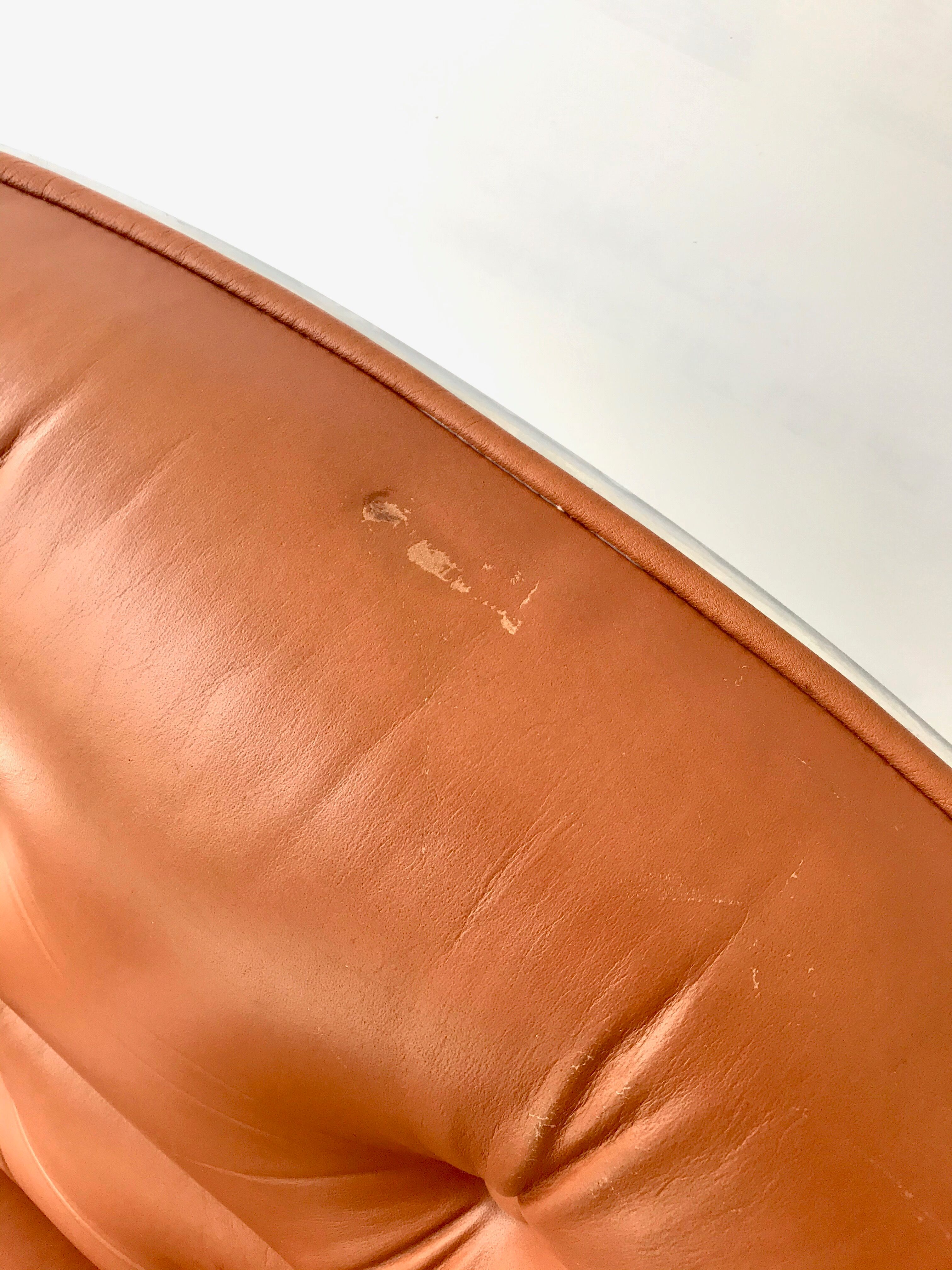 Charles Pollock camel leather chair
