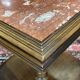 Henri II gueridon in walnut with marble top, early 20th century.