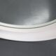 Miroir rond italien des années 1970, signé Carrara et Matta America Brevettato, en plastique blanc