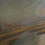 Painting „The River”, Scandinavian design, 1970s