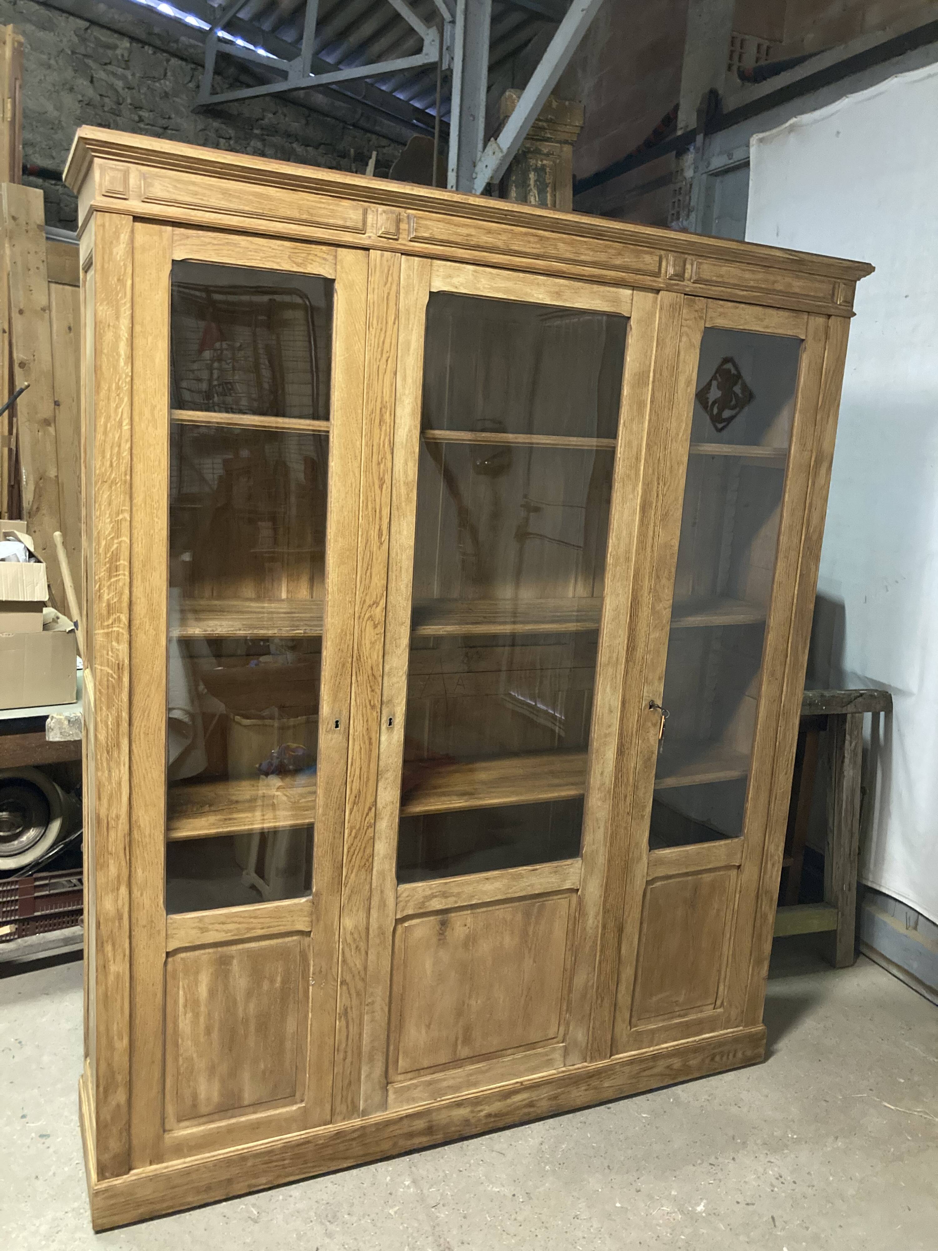 Bookcase 3 oak doors