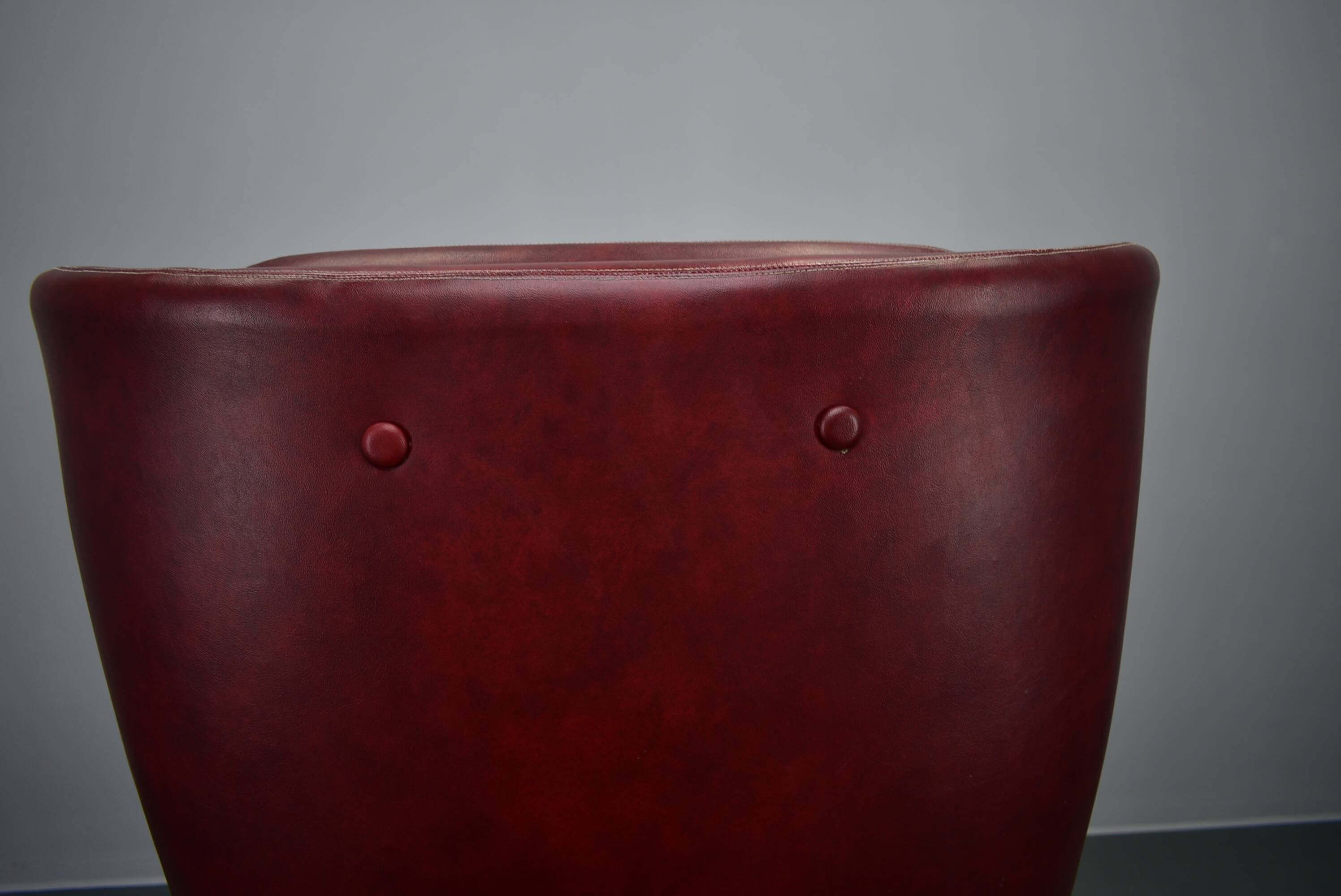 Leather swivel armchair from Up Závody , 1960s