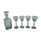 Carafe and its 4 glasses on foot