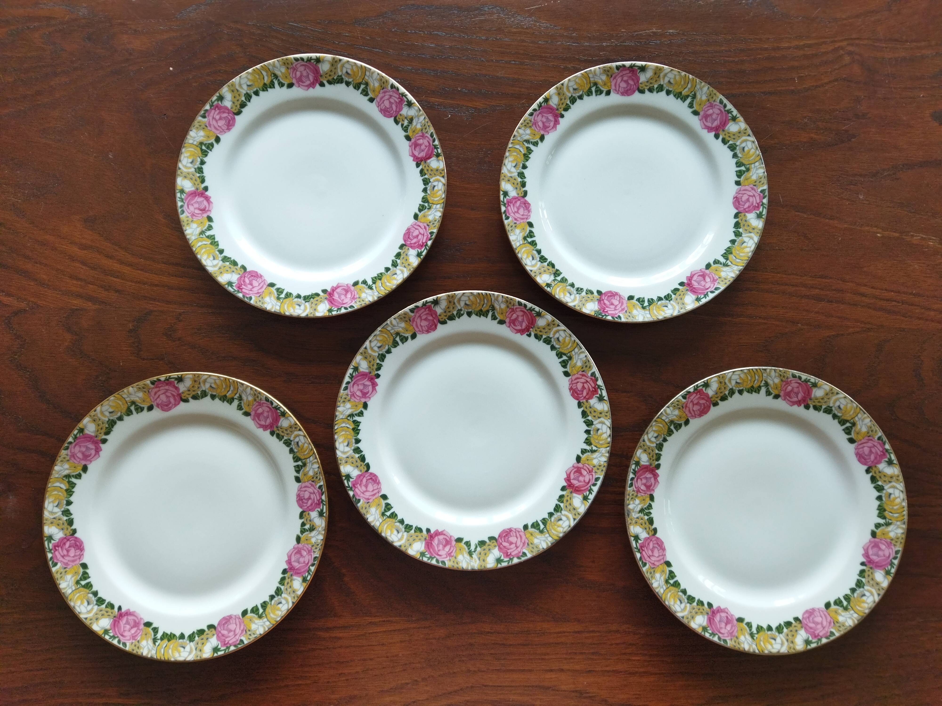 11 assiettes à dessert Raynaud vintage