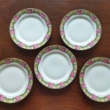 11 assiettes à dessert Raynaud vintage