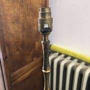 Vintage 1950s faux bamboo floor lamp