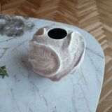 Round matte ceramic vase