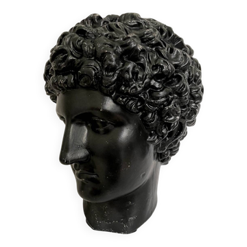 Waxed black plaster head