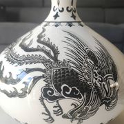 Vase Sia Home Fashion. Celestial Sphere design. Decor with birds/Chimeras.