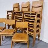 Vintage Set of 18 Stackable Dining Chairs