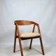 Oak wood Dining Chairs Yellow Vintage Upholstery, personalize option, HoReCa spaces