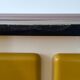 Buffet mado formica jaune moutarde pieds compas vintage