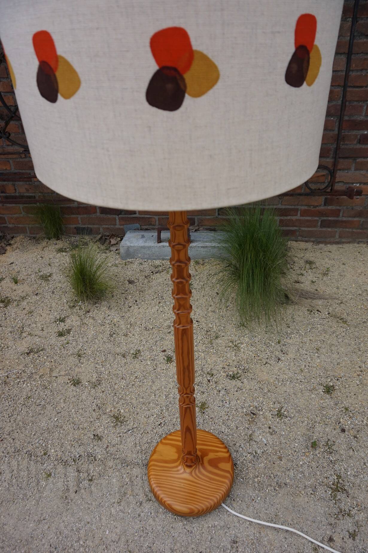 Mid-Century Scandinavian Pine Floor Lamp by Temde, 1960s