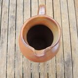 Old Large Jug in Brown Glazed Stoneware H 29 cm