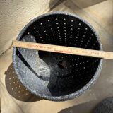 Vintage perforated enamelled sheet metal planter, 50s design