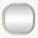 Scandinavian Space Age mirror in patinated white wood, 1970s